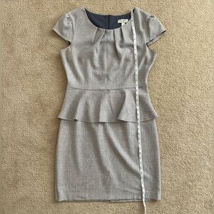 dressbarn Gray Peplum Mini Dress